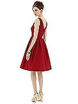 Rear View Thumbnail - Garnet Sleeveless Natural Wais Cocktail Length Dress