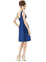 Rear View Thumbnail - Classic Blue Alfred Sung Bridesmaid Dress D654