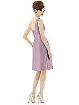 Rear View Thumbnail - Suede Rose Alfred Sung Bridesmaid Dress D654