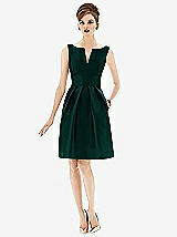 Front View Thumbnail - Evergreen Alfred Sung Bridesmaid Dress D654