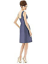 Rear View Thumbnail - French Blue Alfred Sung Bridesmaid Dress D654