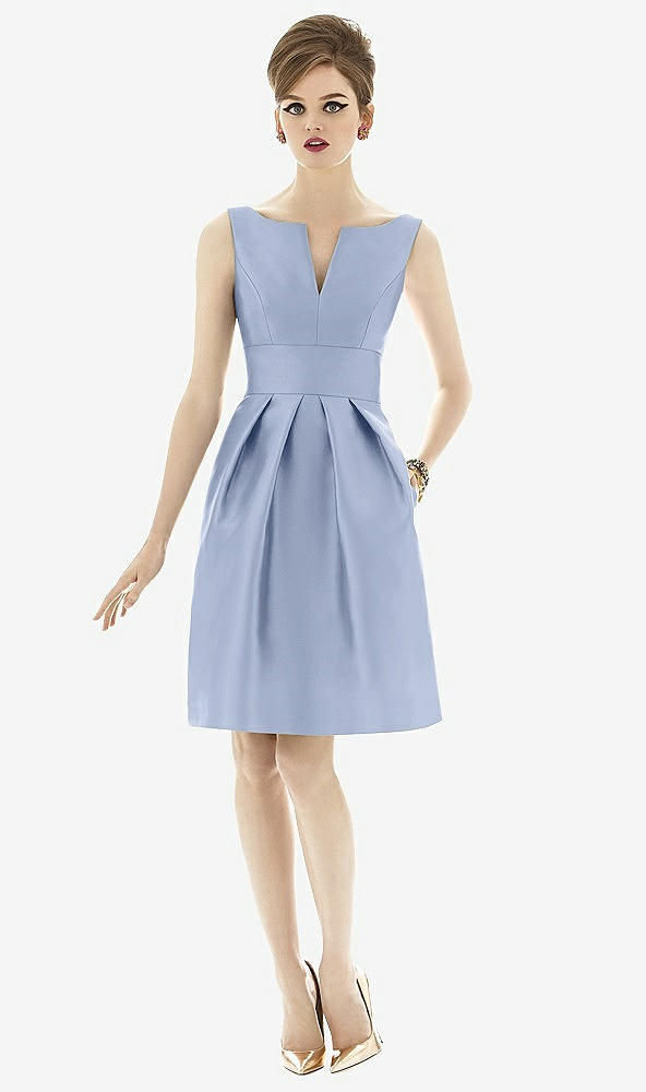 Front View - Sky Blue Alfred Sung Bridesmaid Dress D654