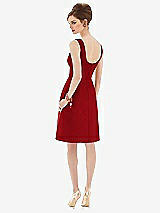 Rear View Thumbnail - Garnet Cocktail Sleeveless Satin Twill Dress