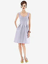 Front View Thumbnail - Silver Dove Cocktail Sleeveless Satin Twill Dress