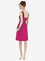 Rear View Thumbnail - Think Pink Cocktail Sleeveless Satin Twill Dress