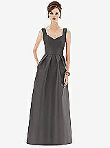 Front View Thumbnail - Caviar Gray Alfred Sung Bridesmaid Dress D659