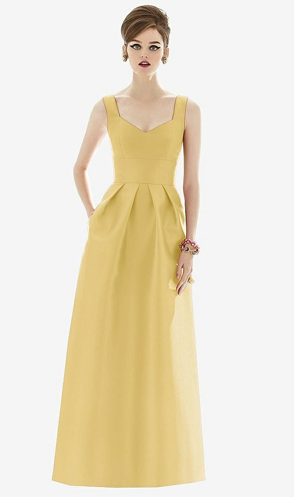 Front View - Maize Alfred Sung Bridesmaid Dress D659