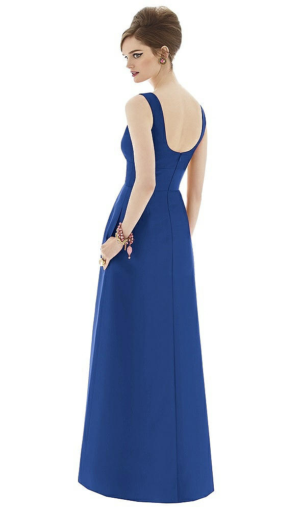 Back View - Classic Blue Alfred Sung Bridesmaid Dress D659