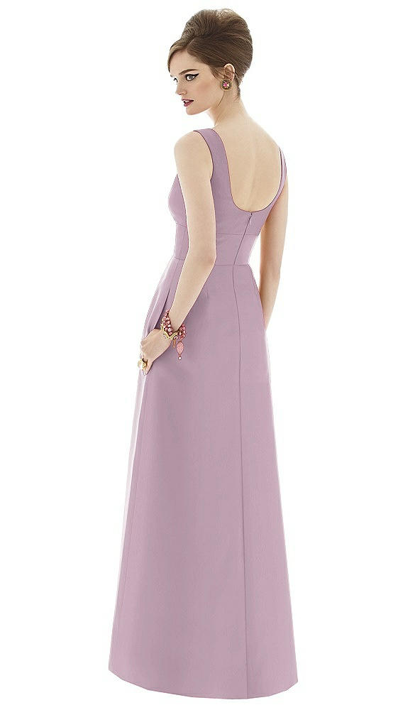 Back View - Suede Rose Alfred Sung Bridesmaid Dress D659