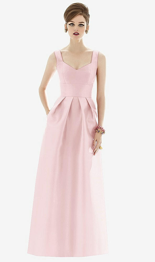 Front View - Ballet Pink Alfred Sung Bridesmaid Dress D659