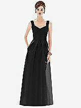 Front View Thumbnail - Black Alfred Sung Bridesmaid Dress D659