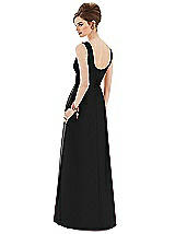 Rear View Thumbnail - Black Alfred Sung Bridesmaid Dress D659