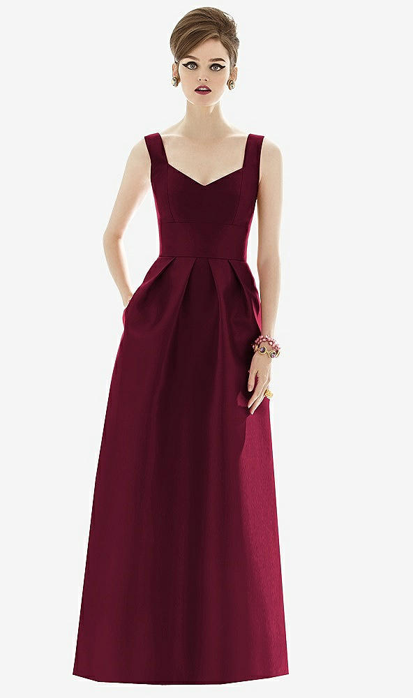Front View - Cabernet Alfred Sung Bridesmaid Dress D659