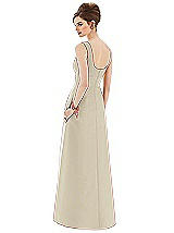 Rear View Thumbnail - Champagne Alfred Sung Bridesmaid Dress D659