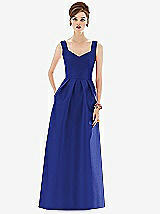 Front View Thumbnail - Cobalt Blue Alfred Sung Bridesmaid Dress D659