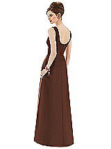 Rear View Thumbnail - Cognac Alfred Sung Bridesmaid Dress D659