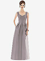 Front View Thumbnail - Cashmere Gray Alfred Sung Bridesmaid Dress D659