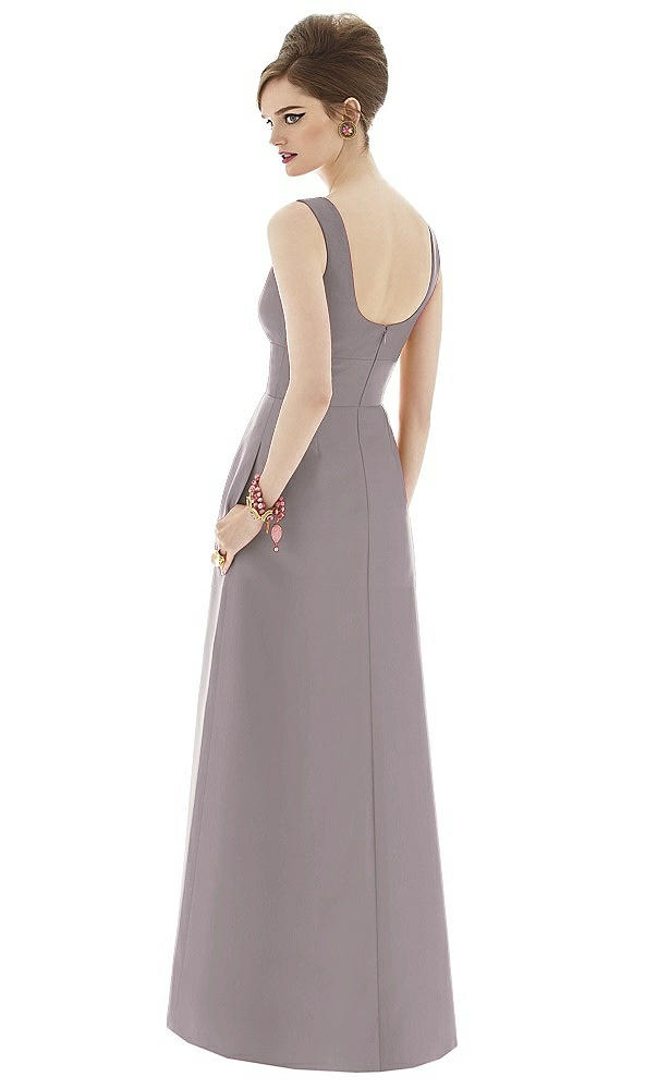 Back View - Cashmere Gray Alfred Sung Bridesmaid Dress D659