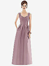 Front View Thumbnail - Dusty Rose Alfred Sung Bridesmaid Dress D659