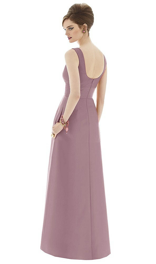 Back View - Dusty Rose Alfred Sung Bridesmaid Dress D659