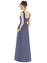 Rear View Thumbnail - French Blue Alfred Sung Bridesmaid Dress D659