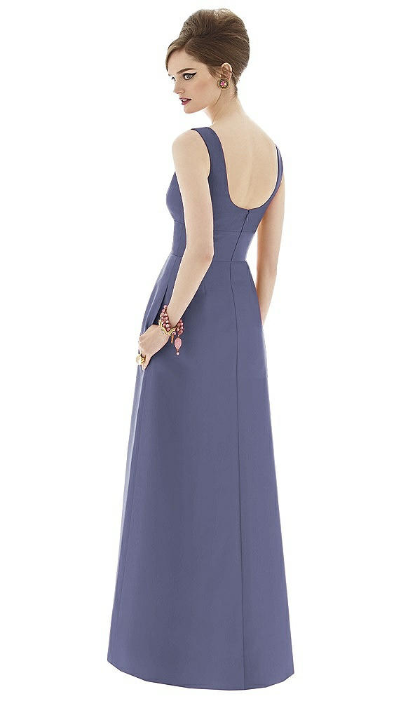 Back View - French Blue Alfred Sung Bridesmaid Dress D659