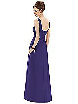 Rear View Thumbnail - Grape Alfred Sung Bridesmaid Dress D659