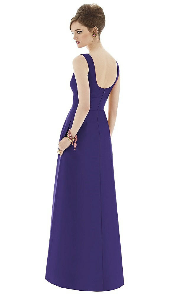 Back View - Grape Alfred Sung Bridesmaid Dress D659