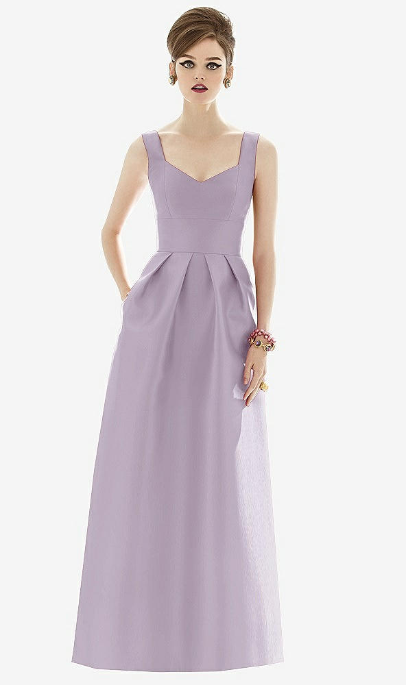Front View - Lilac Haze Alfred Sung Bridesmaid Dress D659