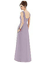 Rear View Thumbnail - Lilac Haze Alfred Sung Bridesmaid Dress D659