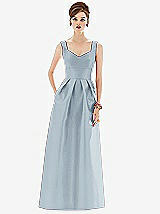 Front View Thumbnail - Mist Alfred Sung Bridesmaid Dress D659