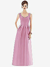 Front View Thumbnail - Powder Pink Alfred Sung Bridesmaid Dress D659