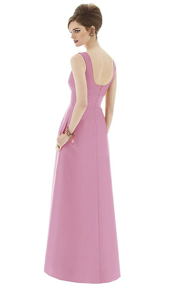 Back View - Powder Pink Alfred Sung Bridesmaid Dress D659