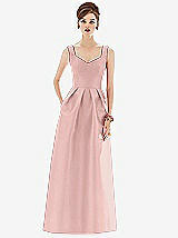 Front View Thumbnail - Rose - PANTONE Rose Quartz Alfred Sung Bridesmaid Dress D659