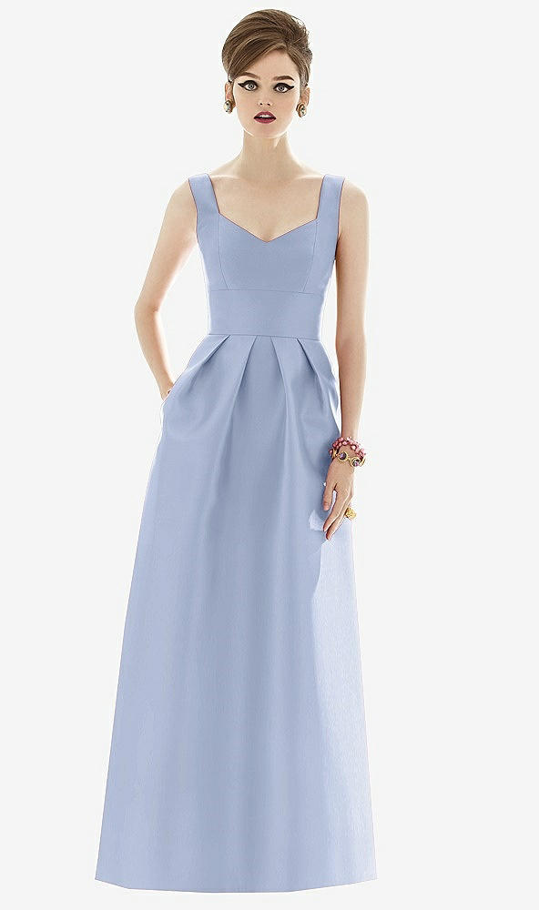 Front View - Sky Blue Alfred Sung Bridesmaid Dress D659