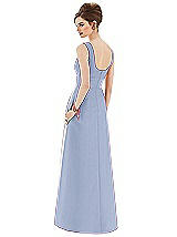 Rear View Thumbnail - Sky Blue Alfred Sung Bridesmaid Dress D659