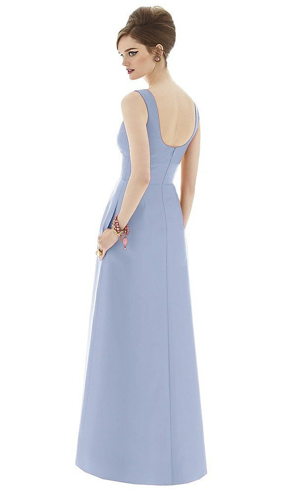 Back View - Sky Blue Alfred Sung Bridesmaid Dress D659