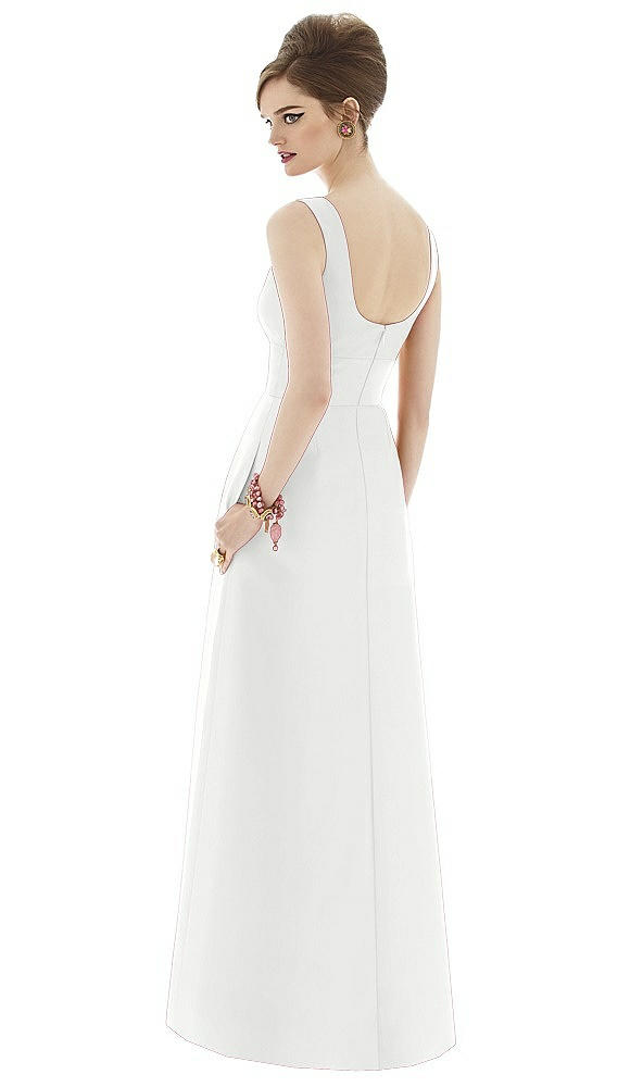 Back View - White Alfred Sung Bridesmaid Dress D659