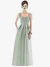 Front View Thumbnail - Willow Green Alfred Sung Bridesmaid Dress D659