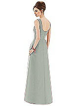Rear View Thumbnail - Willow Green Alfred Sung Bridesmaid Dress D659