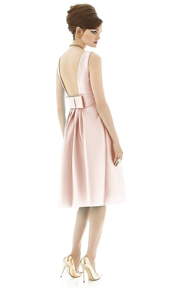 Back View - Blush Alfred Sung Open Back Cocktail Dress D660