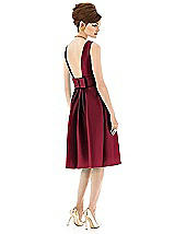 Rear View Thumbnail - Burgundy Alfred Sung Open Back Cocktail Dress D660