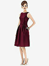Front View Thumbnail - Cabernet Alfred Sung Open Back Cocktail Dress D660