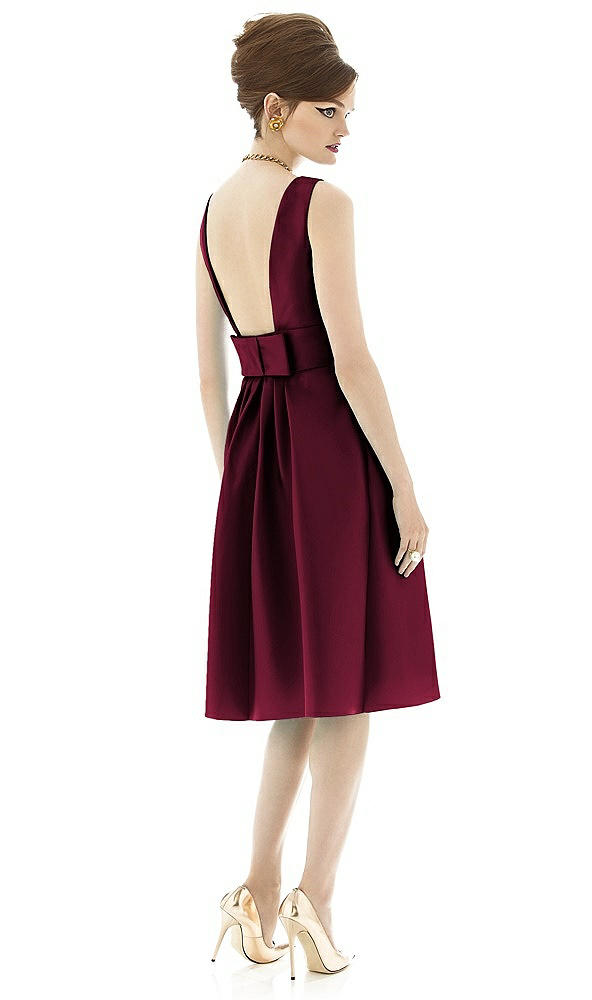 Back View - Cabernet Alfred Sung Open Back Cocktail Dress D660