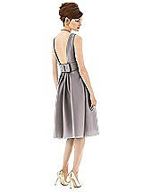 Rear View Thumbnail - Cashmere Gray Alfred Sung Open Back Cocktail Dress D660