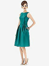Front View Thumbnail - Jade Alfred Sung Open Back Cocktail Dress D660