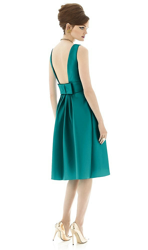 Back View - Jade Alfred Sung Open Back Cocktail Dress D660