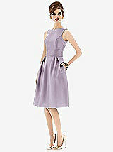 Front View Thumbnail - Lilac Haze Alfred Sung Open Back Cocktail Dress D660