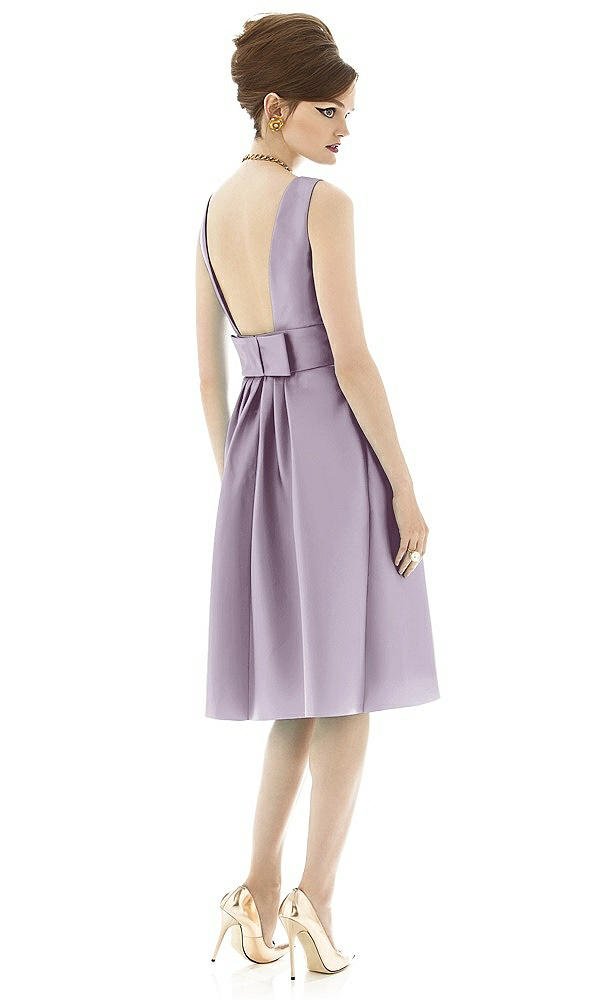 Back View - Lilac Haze Alfred Sung Open Back Cocktail Dress D660