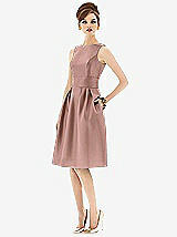 Front View Thumbnail - Neu Nude Alfred Sung Open Back Cocktail Dress D660